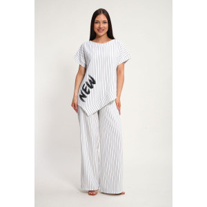 Костюм двойка женский К1380.3 искусственный лен (р-ры: 48-62)