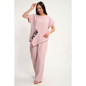 Костюм двойка женский К1380.2 искусственный лен (р-ры: 48-62)