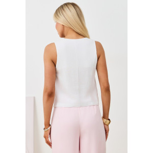 Жилет женский "Аманти-1" лён вискоза (р-ры: 42-52) белый