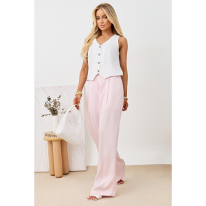 Жилет женский "Аманти-1" лён вискоза (р-ры: 42-52) белый