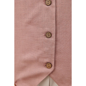 Жилет женский "Аманти-1" лён вискоза (р-ры: 42-52) пудровый