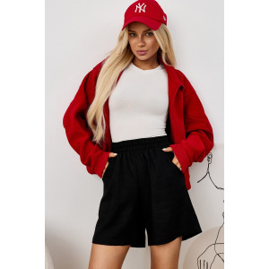 Шорты женские "Аманти-2" лён вискоза (р-ры: 42-52) черный