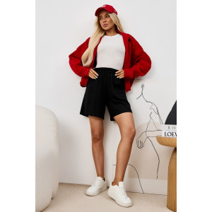 Шорты женские "Аманти-2" лён вискоза (р-ры: 42-52) черный