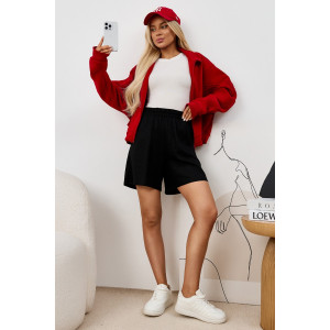 Шорты женские "Аманти-2" лён вискоза (р-ры: 42-52) черный