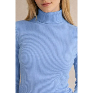 Водолазка женская №828 лапша (р-ры: 46-48) голубой