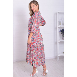 Платье женское Ф1074д штапель (р-ры: 46-56) оранжевый