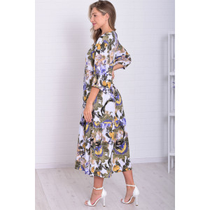 Платье женское Ф1074г штапель (р-ры: 46-56) индиго