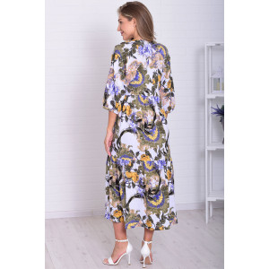 Платье женское Ф1074г штапель (р-ры: 46-56) индиго