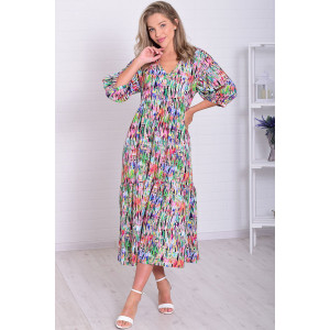 Платье женское Ф1074к штапель (р-ры: 46-56) разноцветный