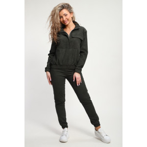 Костюм двойка женский №35279 вельвет (р-ры: 44-54) зелёный