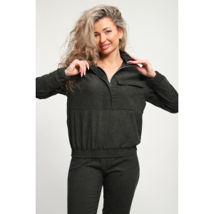 Костюм двойка женский №35279 вельвет (р-ры: 44-54) зелёный