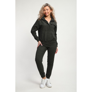 Костюм двойка женский №35279 вельвет (р-ры: 44-54) зелёный