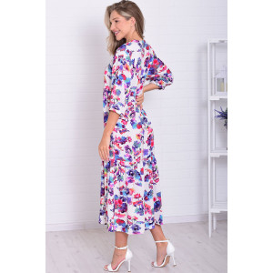 Платье женское Ф1074в штапель (р-ры: 46-56) радужный