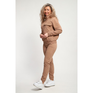 Костюм двойка женский №35279 вельвет (р-ры: 44-54) бежевый