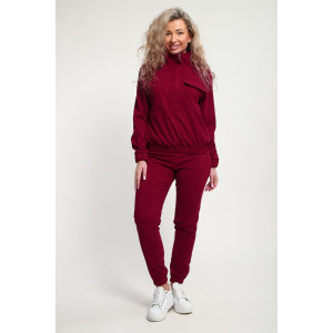 Костюм двойка женский №35279 вельвет (р-ры: 44-54) красный