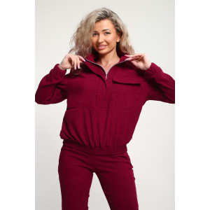 Костюм двойка женский №35279 вельвет (р-ры: 44-54) красный