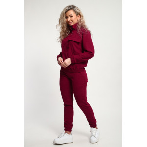 Костюм двойка женский №35279 вельвет (р-ры: 44-54) красный