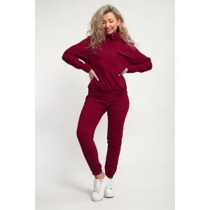 Костюм двойка женский №35279 вельвет (р-ры: 44-54) красный