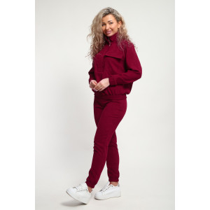 Костюм двойка женский №35279 вельвет (р-ры: 44-54) красный