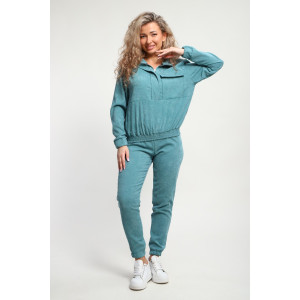 Костюм двойка женский №35279 вельвет (р-ры: 44-54) синий