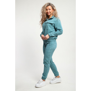 Костюм двойка женский №35279 вельвет (р-ры: 44-54) синий