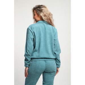 Костюм двойка женский №35279 вельвет (р-ры: 44-54) синий