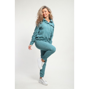 Костюм двойка женский №35279 вельвет (р-ры: 44-54) синий