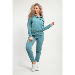 Костюм двойка женский №35279 вельвет (р-ры: 44-54) синий