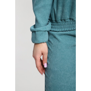 Костюм двойка женский №35279 вельвет (р-ры: 44-54) синий