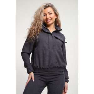 Костюм двойка женский №35279 вельвет (р-ры: 44-54) антрацит