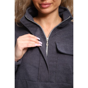 Костюм двойка женский №35279 вельвет (р-ры: 44-54) антрацит