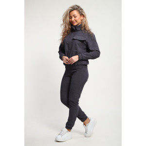 Костюм двойка женский №35279 вельвет (р-ры: 44-54) антрацит