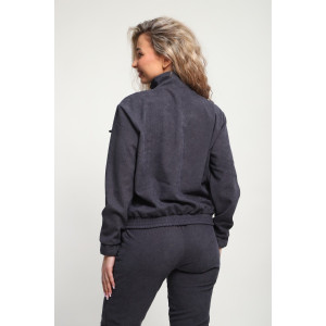 Костюм двойка женский №35279 вельвет (р-ры: 44-54) антрацит