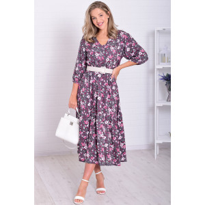 Платье женское Ф1074ж штапель (р-ры: 46-56) серый