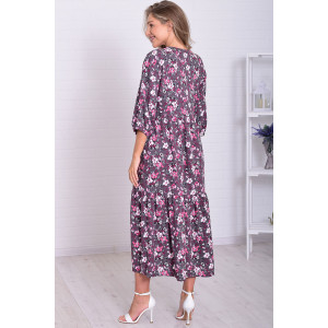 Платье женское Ф1074ж штапель (р-ры: 46-56) серый