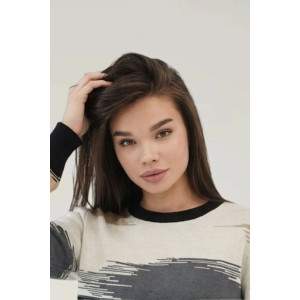 Костюм двойка женский "Морской" №057898 вязаный трикотаж (р-ры: 42-50) черный