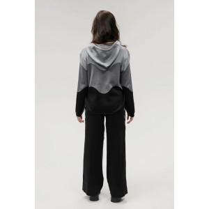 Костюм двойка женский "Волна" №057882 вязаный трикотаж (р-ры: 42-50) черный