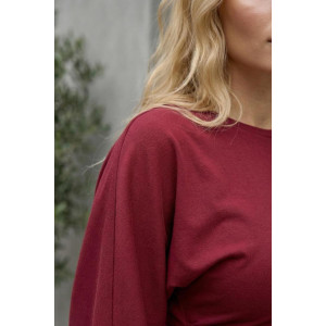 Лонгслив женский "Флёр Б" фуллайкра (р-ры: 42-50) бордовый Лонгслив женский "Флёр Б" фуллайкра (р-ры: 42-50) бордовый