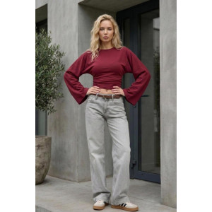 Лонгслив женский "Флёр Б" фуллайкра (р-ры: 42-50) бордовый Лонгслив женский "Флёр Б" фуллайкра (р-ры: 42-50) бордовый