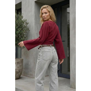 Лонгслив женский "Флёр Б" фуллайкра (р-ры: 42-50) бордовый Лонгслив женский "Флёр Б" фуллайкра (р-ры: 42-50) бордовый