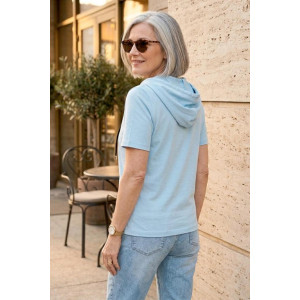 Футболка женская "Трейси Г" лакоста (р-ры: 44-62) небесно-голубой