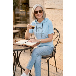 Футболка женская "Трейси Г" лакоста (р-ры: 44-62) небесно-голубой