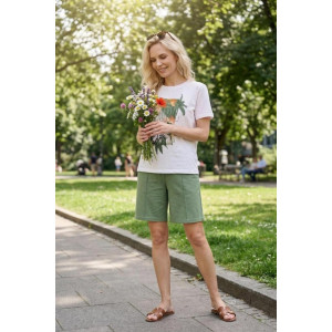 Костюм двойка женский "Парадиз В" кулирка+футер 2-х нитка (р-ры: 44-58) зеленый-2