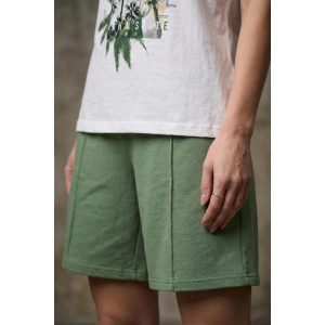 Костюм двойка женский "Парадиз В" кулирка+футер 2-х нитка (р-ры: 44-58) зеленый-2