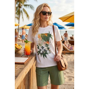 Костюм двойка женский "Парадиз В" кулирка+футер 2-х нитка (р-ры: 44-58) зеленый-2