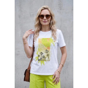 Костюм двойка женский "Парадиз ЛС" кулирка+футер 2-х нитка (р-ры: 44-58) лайм светлый