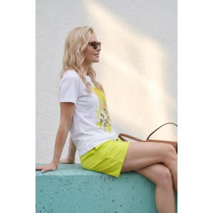 Костюм двойка женский "Парадиз ЛС" кулирка+футер 2-х нитка (р-ры: 44-58) лайм светлый