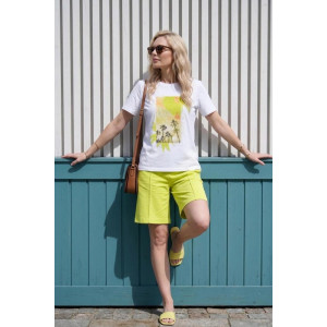 Костюм двойка женский "Парадиз ЛС" кулирка+футер 2-х нитка (р-ры: 44-58) лайм светлый