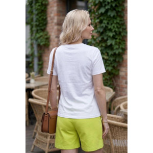 Костюм двойка женский "Парадиз ЛС" кулирка+футер 2-х нитка (р-ры: 44-58) лайм светлый