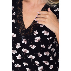 Туника женская 6228а вискоза (р-ры: 44-60) черные цветы Туника женская 6228а вискоза (р-ры: 44-60) черные цветы